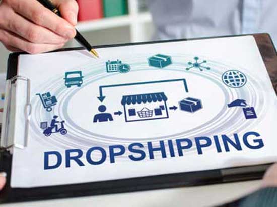 Tablet mostrando imagen de dropshipping
