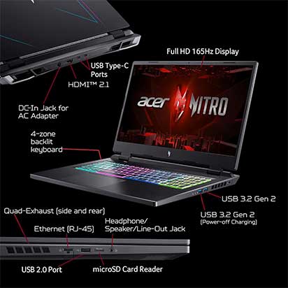 Reseña de Acer Nitro 17 Potencia Gaming Ryzen 7 Acer Nitro 17