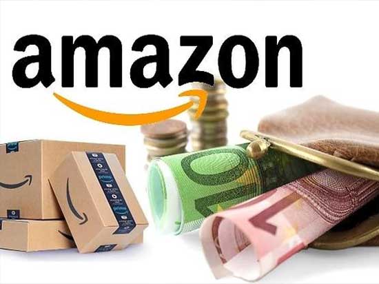 Logo de amazon y monedero