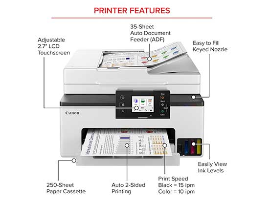 Canon MAXIFY GX2020 - Reseña de la Impresora Inalámbrica Canon MAXIFY GX2020