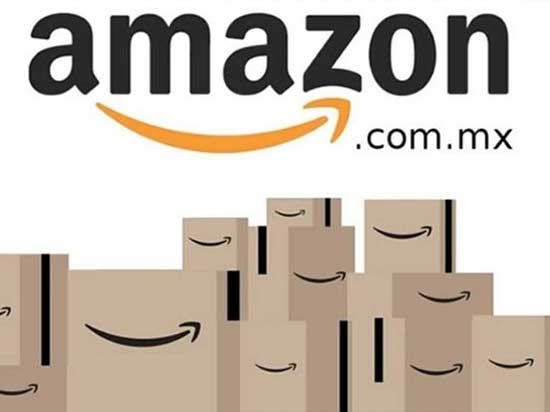 Logo de tienda amazon con cajas