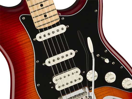 Fender Stratocaster - Reseña de la Guitarra Eléctrica en Cherry Sunburst Guitarra Eléctrica en Cherry Sunburst