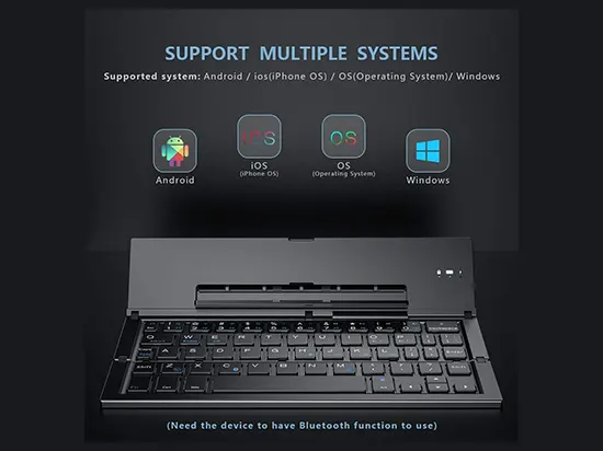 Geyes Teclado Bluetooth Plegable: Compacto y Funcional Geyes Teclado Bluetooth Plegable