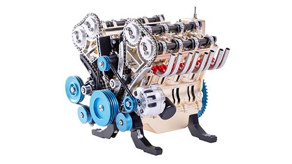Kit de Modelo de Motor Mini V8 TECHING: Explora la Ingeniería Mecánica Motor Mini V8 TECHING
