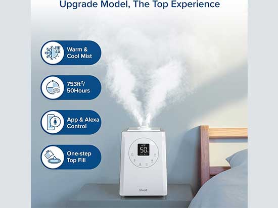LEVOIT Humidificador WiFi: Rociada Cálida y Fresca para tu Hogar LEVOIT Humidificador WiFi