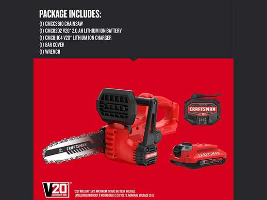 Craftsman Mini Motosierra V20: Potente, Confiable y Conveniente Craftsman Mini Motosierra V20