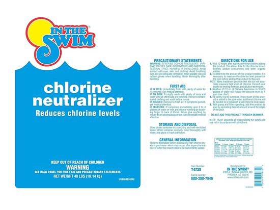 Neutralizador de cloro para piscinas: In The Swim - ¡Nunca más preocupaciones por altos niveles de cloro! Robarb Super Blue