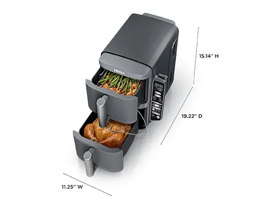 Ninja Freidora DoubleStack XL: Cocina inteligente en menos espacio Ninja Freidora DoubleStack XL