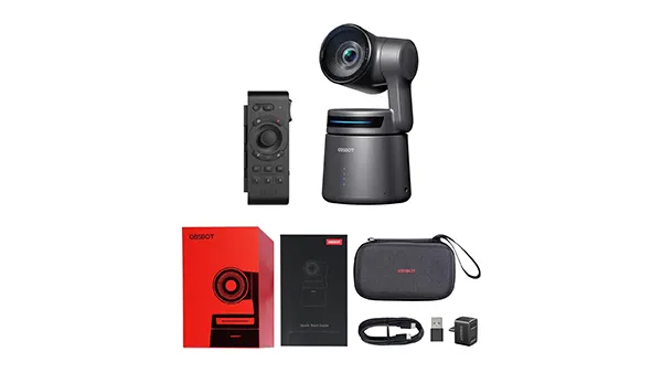 Cámara OBSBOT Tail Air & Smart Remote Combo, streaming con IA Cámara OBSBOT Tail Air & Smart Remote Combo