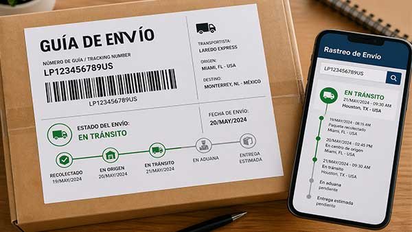 ¿Qué es una guía de envío? Imagen de guía de USPS