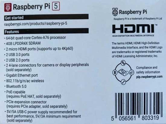 RASPBERRY PI 5 - 4GB - Un Vistazo a la Potencia en Miniatura RASPBERRY PI 5
