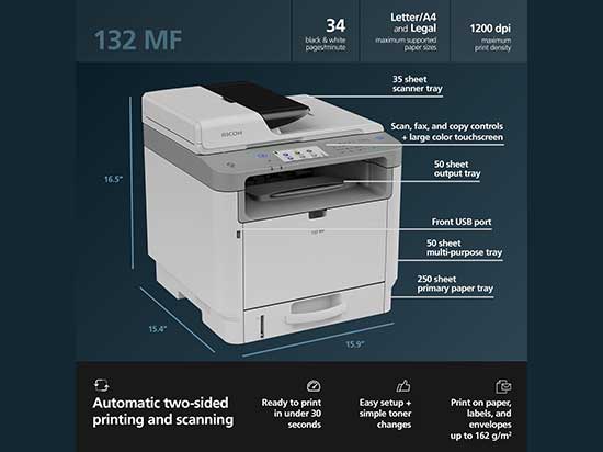 Reseña de la impresora multifunción láser RICOH 132 MF RICOH 132 MF