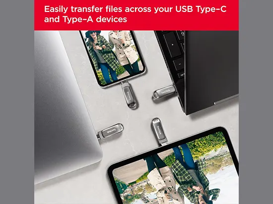 SanDisk 1TB Ultra Dual Drive Luxe USB Tipo-C - Rápido y versátil SanDisk 1TB Ultra Dual