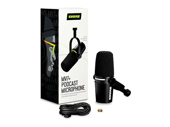Shure Micrófono Dinámico MV7+ para Podcasters y Streamers Shure Micrófono Dinámico MV7+
