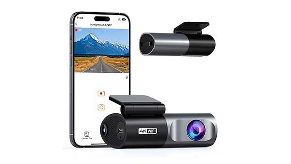 Valoración de la cámara Dash Cam 4K WiFi 2160P cámara Dash Cam 4K WiFi